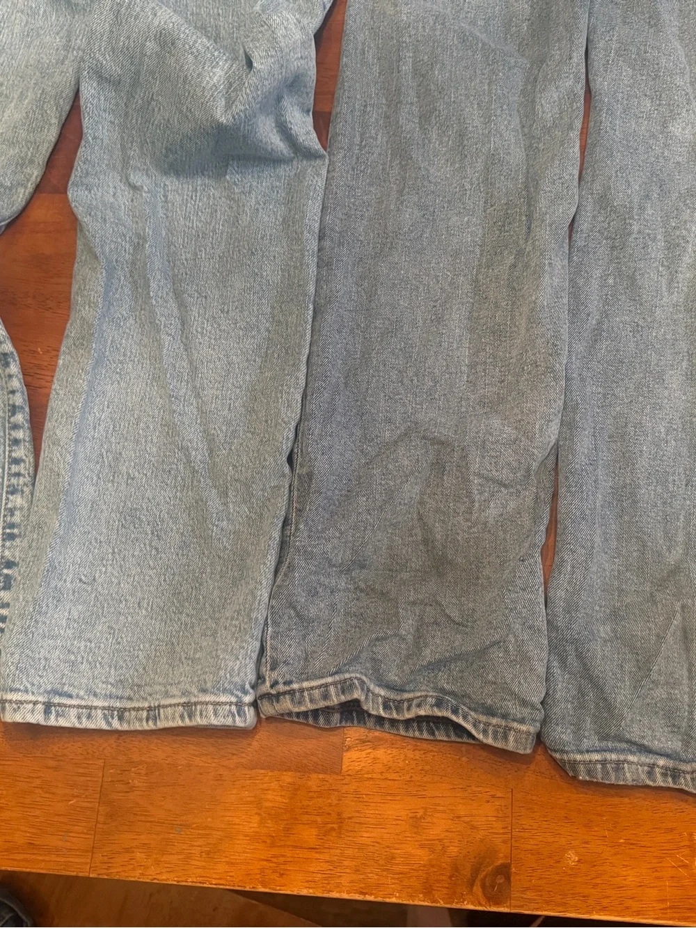 Light Wash Straight Leg Jeans - 2 pair